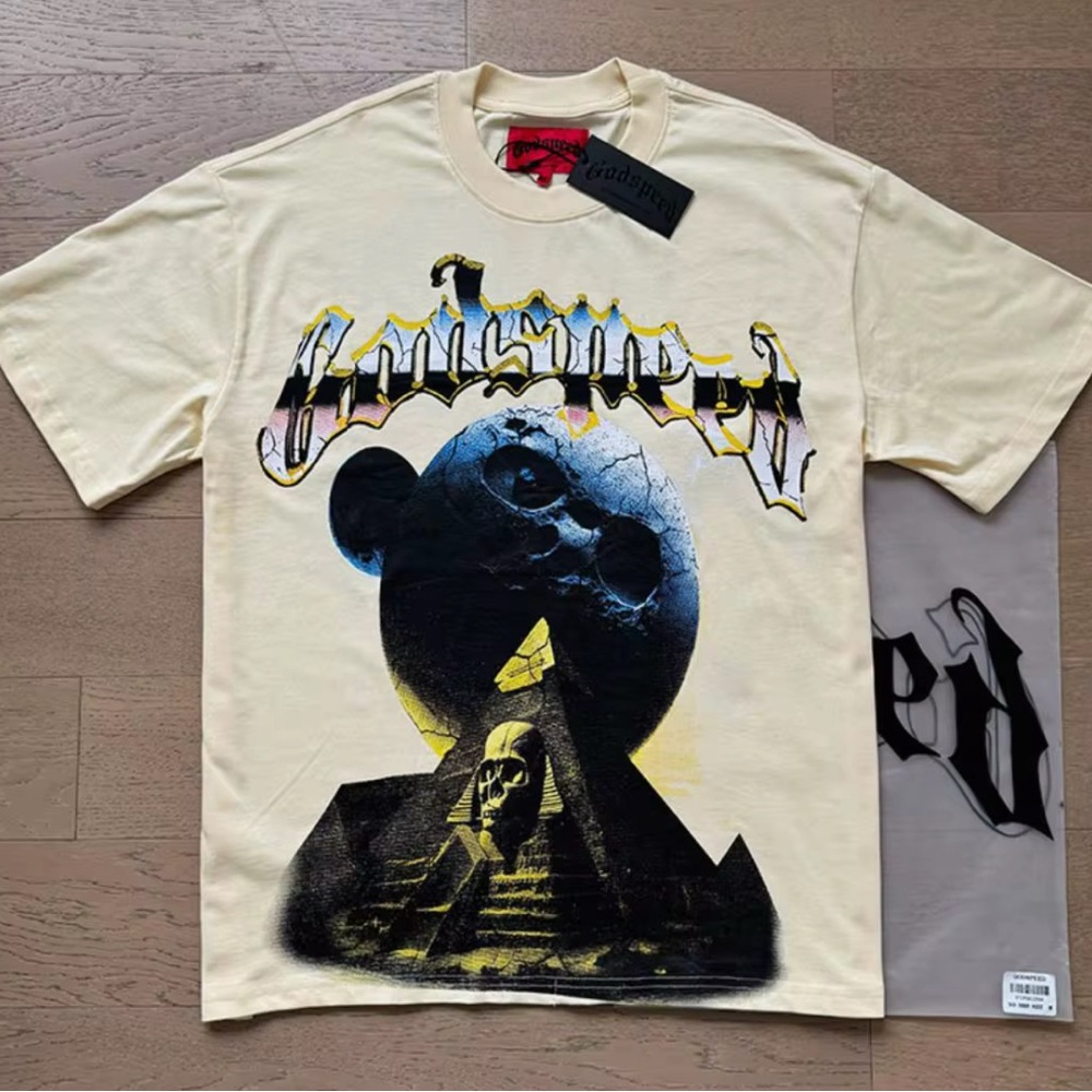 Cream and Black Short Sleeve Tees